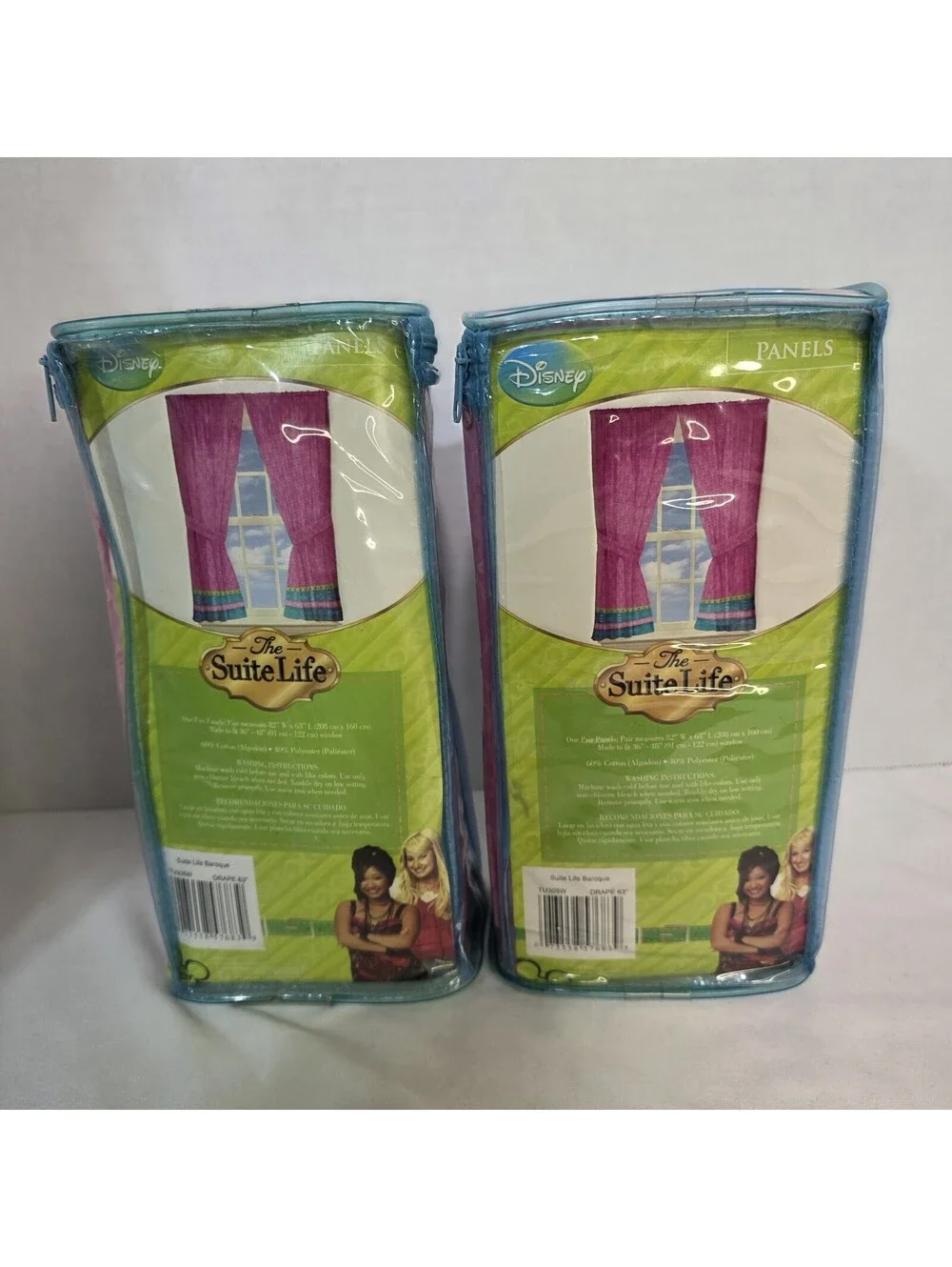 2 Disney The Suite Life of Zack & Cody Curtain Panels 63” x 82” NIP Retro 2000s